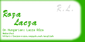 roza lacza business card